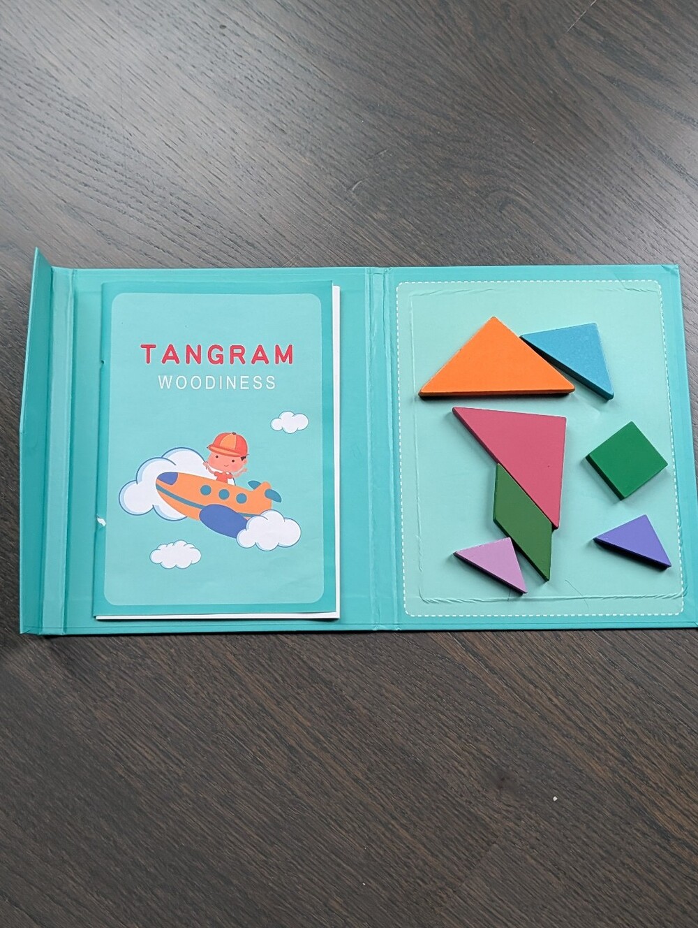 Tangram Woodiness Magnetic Travel Puzzle Book Set